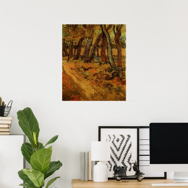 Garden St Paul Hospital Figure by Vincent van Gogh Poster (Home Office)