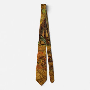 Garden St Paul Hospital Figure by Vincent van Gogh Tie