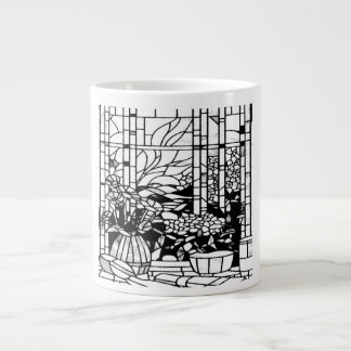 Garden Stained Glass  Giant Coffee Mug