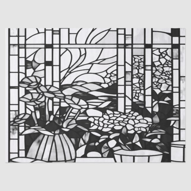Garden Stained Glass  Tissue Paper (Front)
