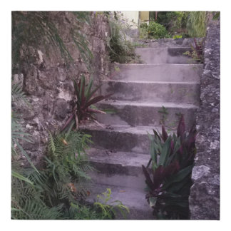 Garden Stairway Faux Canvas Print