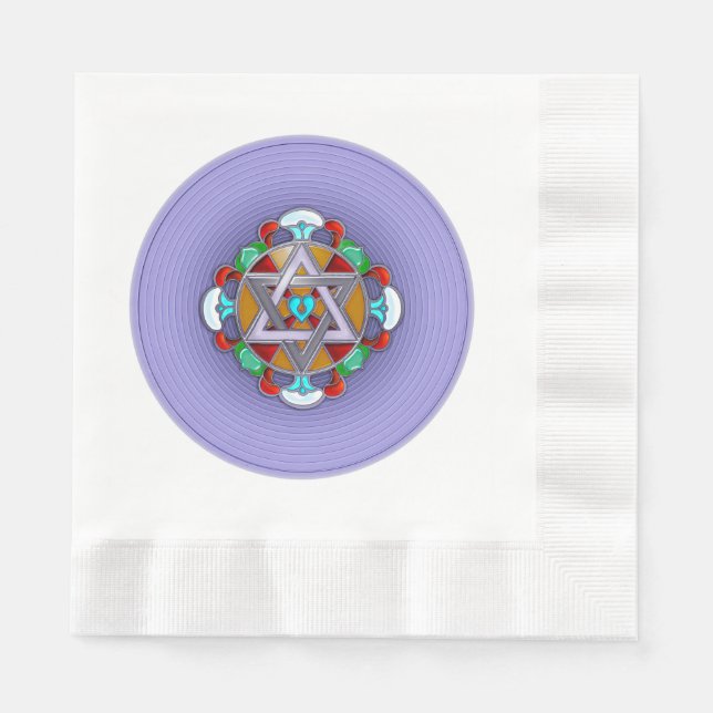 Garden Star in Lilac Napkins (Front)