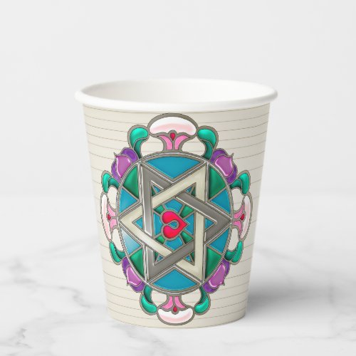 Garden Star in Lilac Shabbos Paper Cups