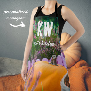 Garden still life with an orange pumpkin apron