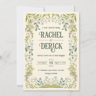 Garden Storybook Fairytale Wedding Invitation