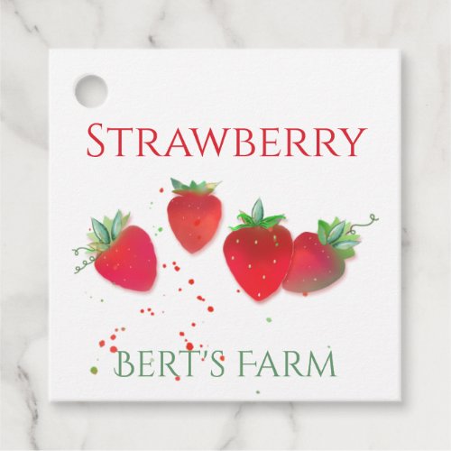 Garden Strawberries Product String Tag