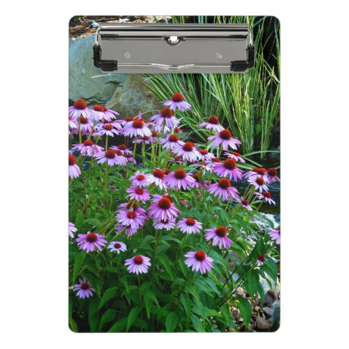 Garden Stream with Purple Coneflowers Mini Clipboard