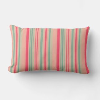 Garden Stripes 02 (vertical Stripes) Lumbar Pillow