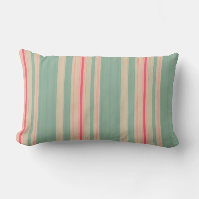 Garden Stripes 03 (vertical Stripes) Lumbar Pillow (Front)