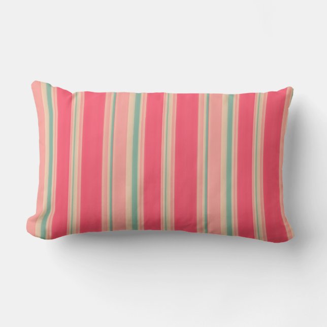 Garden Stripes 04 Lumbar Pillow (Front)