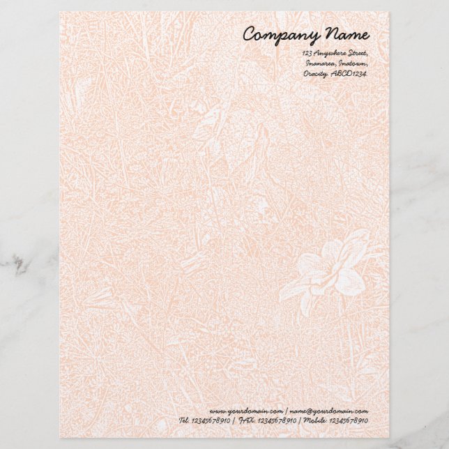 Garden - Subtle Orange Letterhead (Front)
