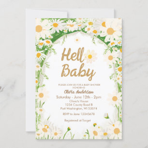 Garden Summer Daisy Hello Baby Baby Shower Invitation