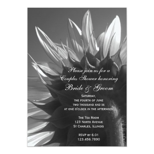 Garden Sunflower Couples Wedding Shower Invitation