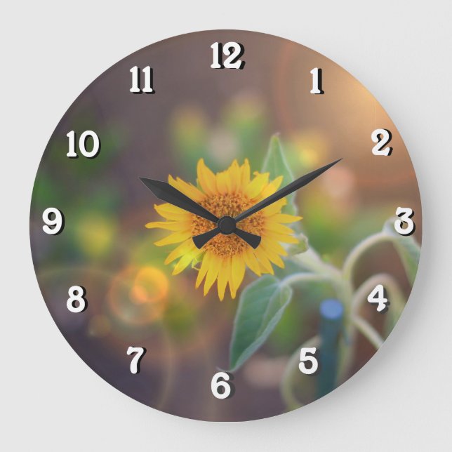 Garden Sunflower wall clock (Front)
