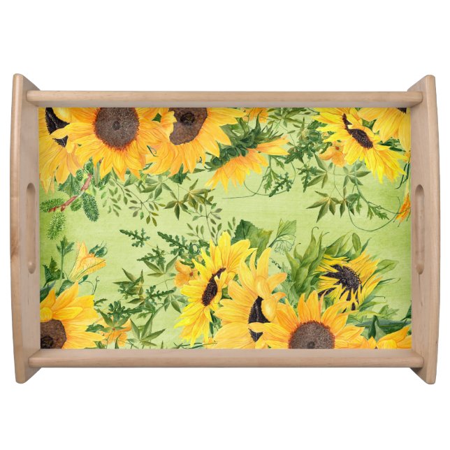 Garden Sunflowers Serving Tray (Front)