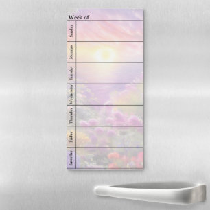 Garden sunset week planner magnetic notepad
