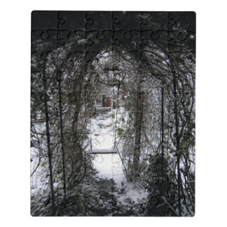 Garden swing in winter jigsaw puzzle