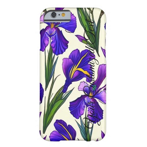 Garden Symphony Iris Floral Pattern Barely There iPhone 6 Case