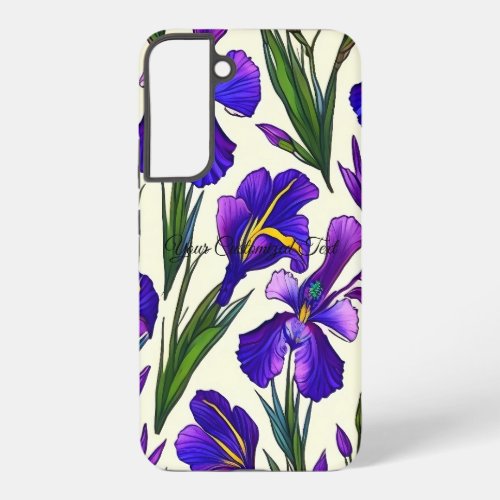 Garden Symphony Iris Floral Pattern Samsung Galaxy S22 Case