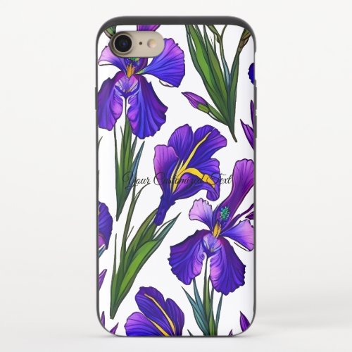 Garden Symphony Iris Floral Pattern iPhone 87 Slider Case