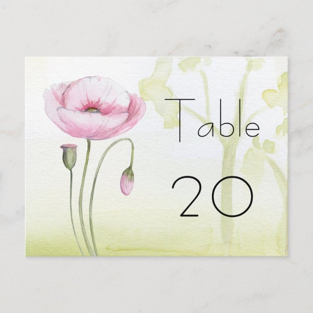 Garden Table Number Postcard (Front)