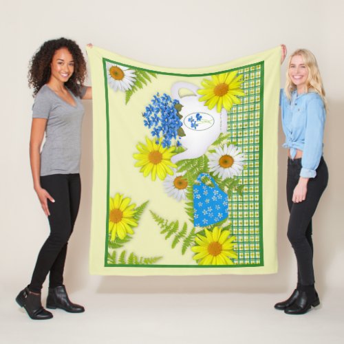 Garden Tea Fleece Blanket