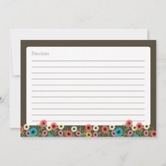 Garden Tea Floral 5x7 Recipe Card | Zazzle