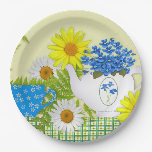 Garden Tea Paper Plates (Front)