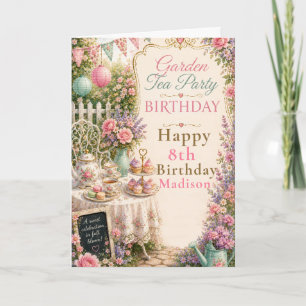 Garden Tea Party Birthday Card