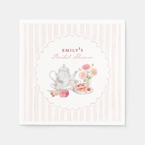 Garden Tea Party Bridal Shower Napkins