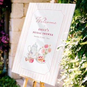 Garden Tea Party Bridal Shower Welcome Sign