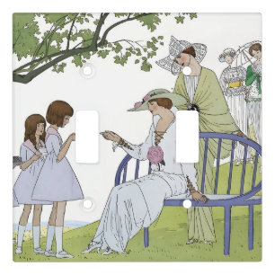 Garden tea party  light switch cover