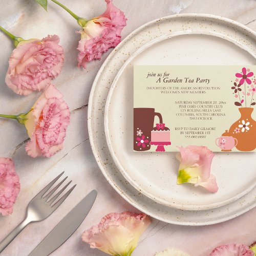 Garden Tea Party Luncheon Invitations