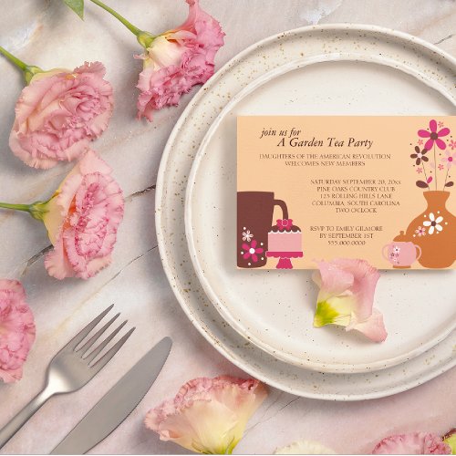 Garden Tea Party Luncheon Invitations