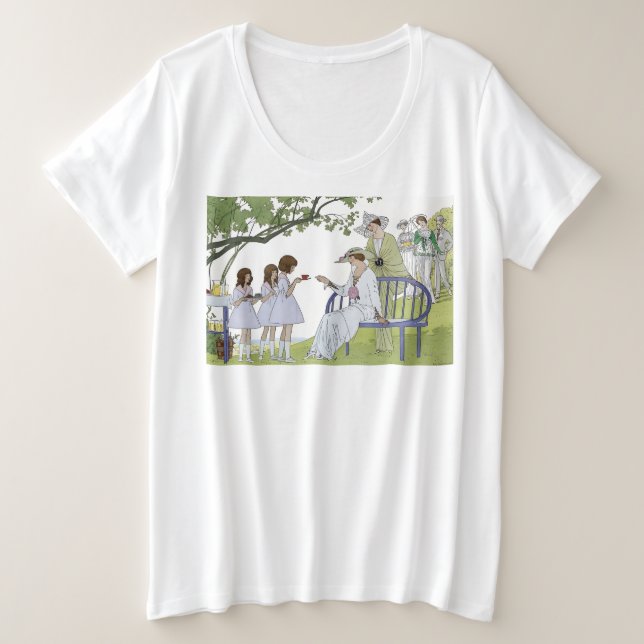 Garden tea party  plus size T-Shirt (Design Front)