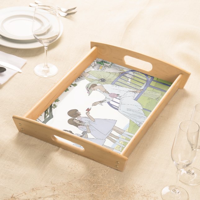 Garden tea party serving tray (Front)