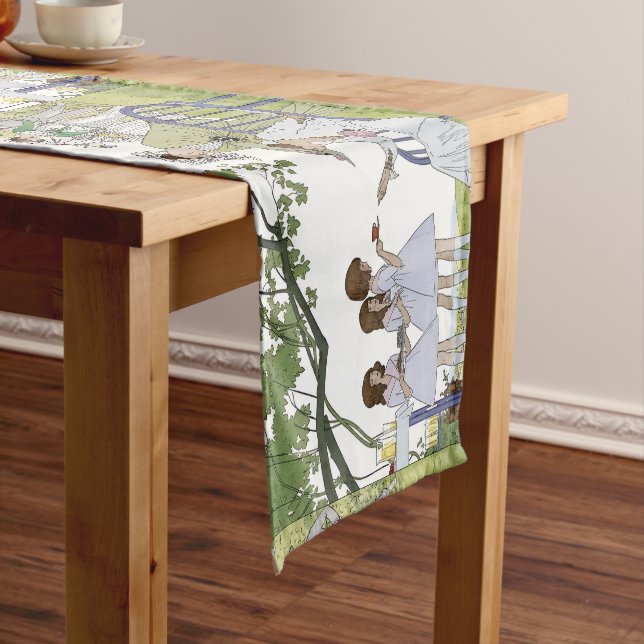 Garden tea party short table runner (In Situ)
