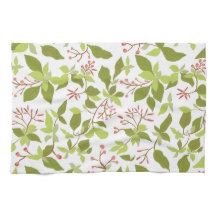 Garden tea towel with bright illustration