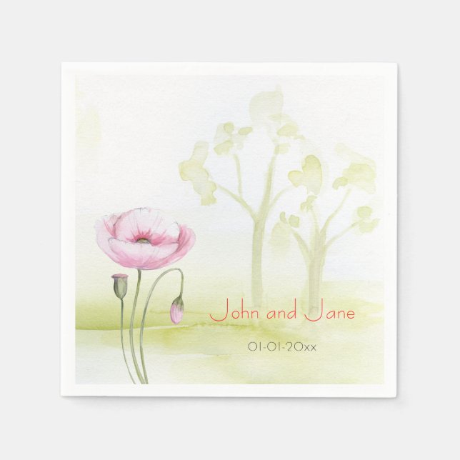 Garden Theme Paper Napkins (Front)