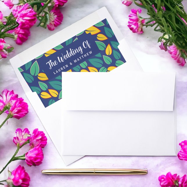Garden Theme Wedding Envelope Liner (Creator Uploaded)