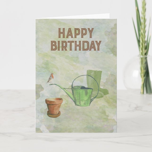 Garden themed birthday card (Front)