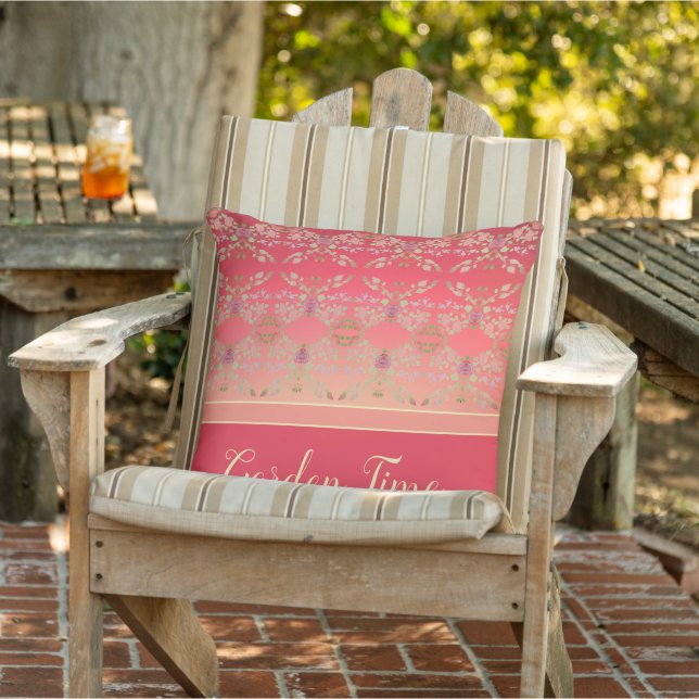 Garden Themed Patio Decorator Outdoor Pillow (Chair)