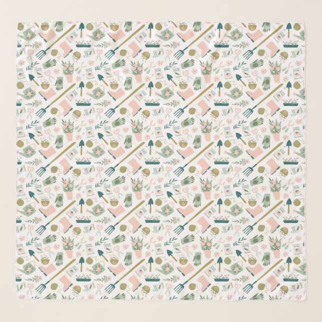 Garden Time Chiffon Scarf (Front)