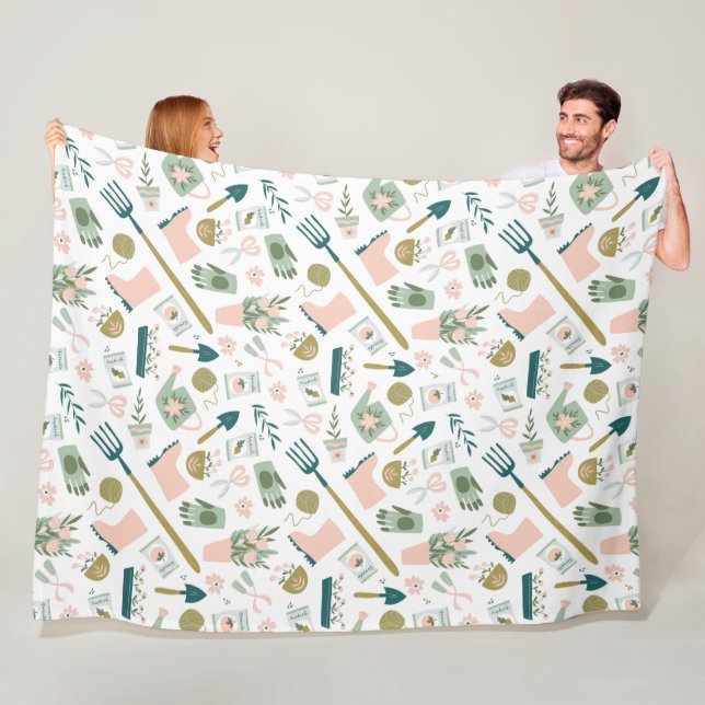 Garden Time Fleece Blanket (In Situ)