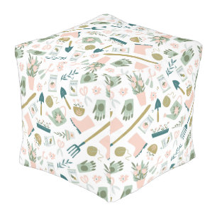Garden Time Square Pouf
