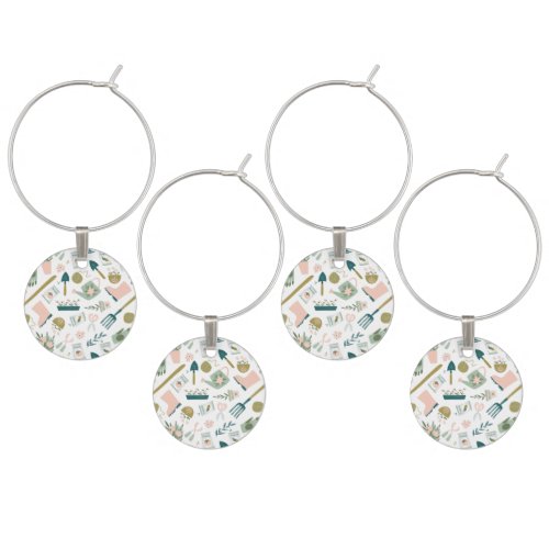 Garden Time Wine Charms