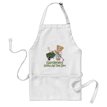 Garden Tips #1 - Know Dirt Adult Apron by Spice at Zazzle