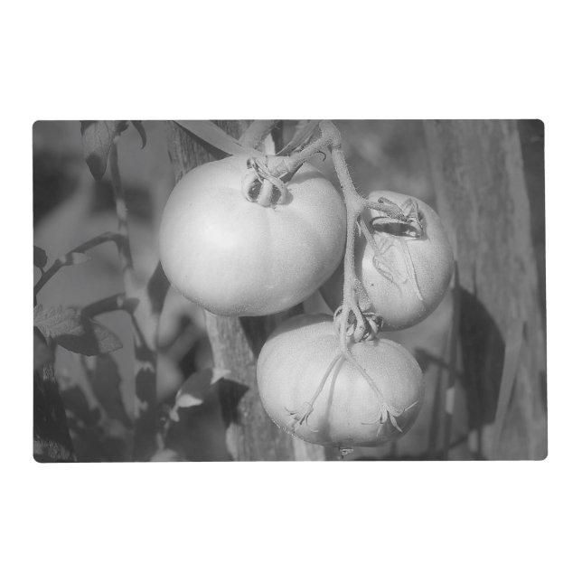Garden Tomatoes In Black And White Placemat (Front)