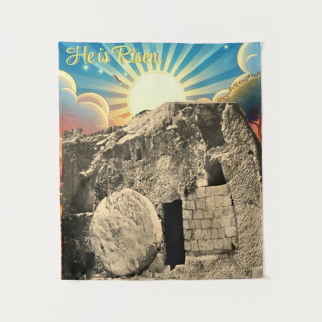 Garden Tomb He is Risen  Tapestry (Front)