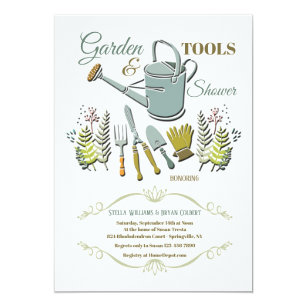 Tool And Garden Shower Invitations 7